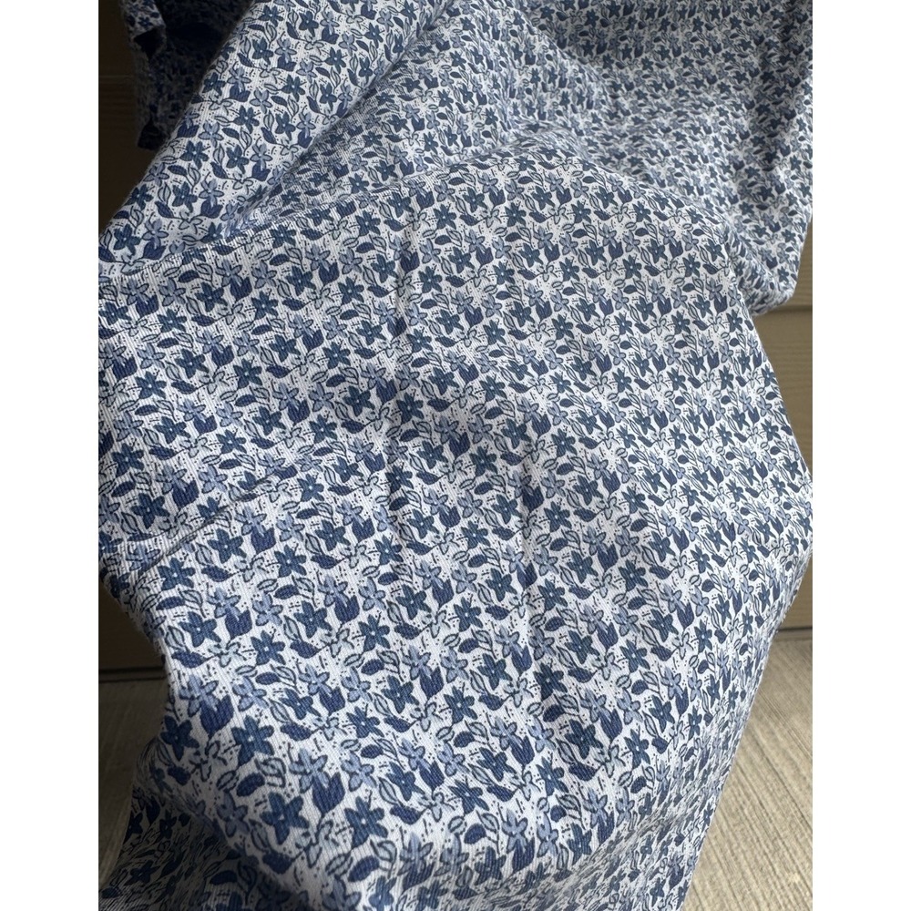 Johnnie-O Floral Performance Polo Men's XLarge Blue White Golf Shirt - Picture 5 of 11